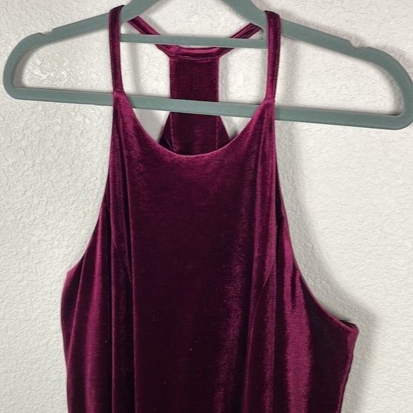 NWT Crosby by Mollie Burch Ellie Velvet Mini Swing Trapeze Dress Cabernet Red M - Picture 14 of 14